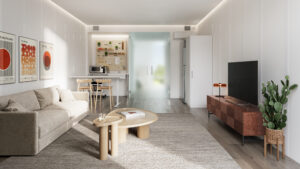 interior living area rendering